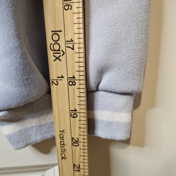 Harper & Ivy Light Sky Blue Los Angeles Drop Sleeve Oversized Cropped Sweater XL - Picture 5 of 8